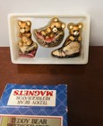 Vintage 1980s Emson X3 Teddy Bear Magnets Hand Painted Taiwan — photo 4