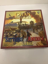 Catan Histories Settlers of America Trails to Rails Board Game Complete
