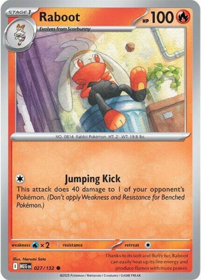Raboot - 027/132 - Common (Near Mint) Mega Evolution - Base Set - Fire Pokémon