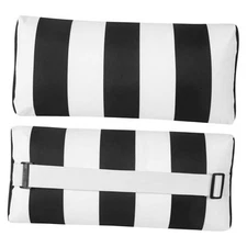 Outdoor Pillow for Chaise Lounge Chair, 2pcs Striped Chaise Lounge Black