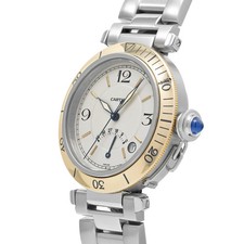 CARTIER Pasha De Cartier 38Mm W31012H3 Silver Men's Used Watch #31010 2