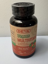 NEW SEALED Deva Vegan MULTIVITAMIN and MINERAL 1-A-DAY, Gluten Free