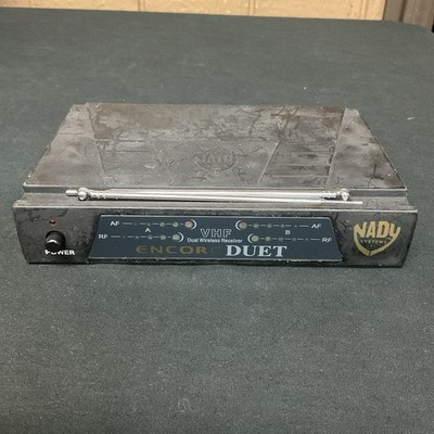 Nady Encore Duet VHF Dual Wireless Receiver As Is