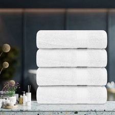 Ample Decor Bath Towel Pack of 4 100 Cotton 600 GSM Highly Absorbent Soft