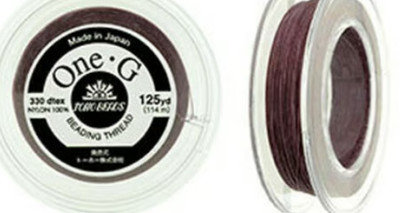 125 Yard Toho Burgundy One G fray Free Beading thread