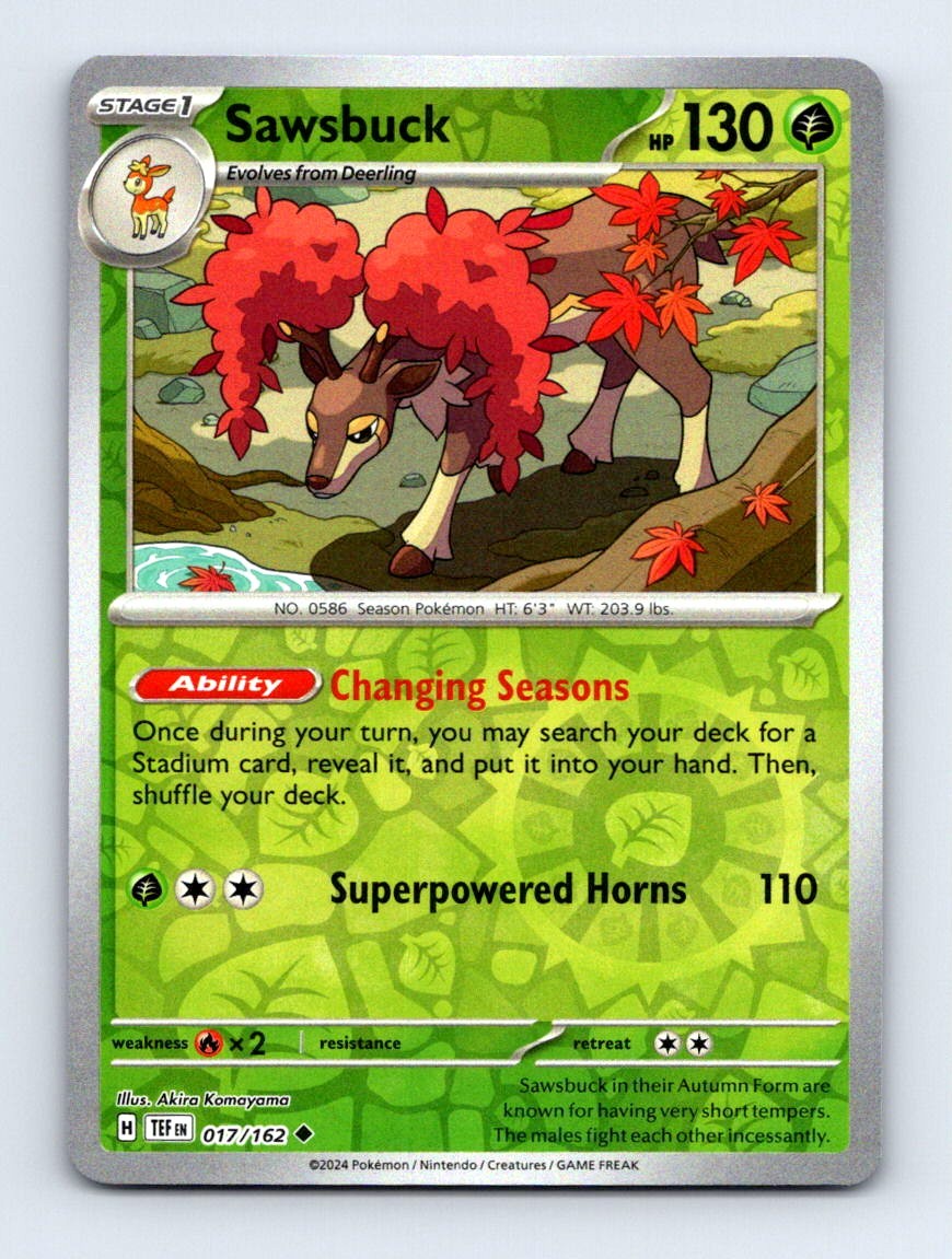 #17 2024 Temporal Forces - Sawsbuck Reverse Holo
