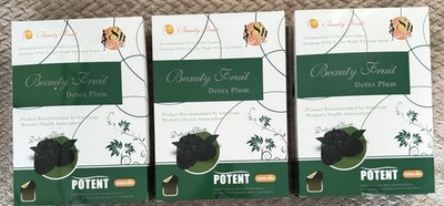 3 Box Beauty Fruit Detox Plum Slimming Fat Decomposition Weight Loss 20 Pcs/Box