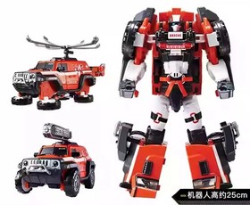Athlon Action Figure Transforming Robot Vehicle Fire Engine Toy V Valkan Robot