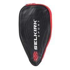 Premium Pickleball Paddle Cover Black/Red  Durable Leather Pickleball Cove...