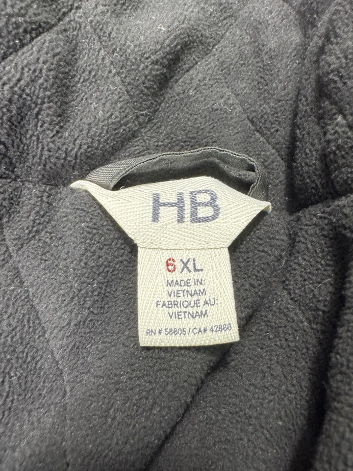 Chaqueta con capucha Harbor Bay para hombre 6XL negra con forro acolchado exterior Foto 4 de 4