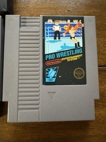 Nintendo NES Game Lot (4) Mega Man 3 Excitebike Mario Duck Hunt Pro Wrestling 