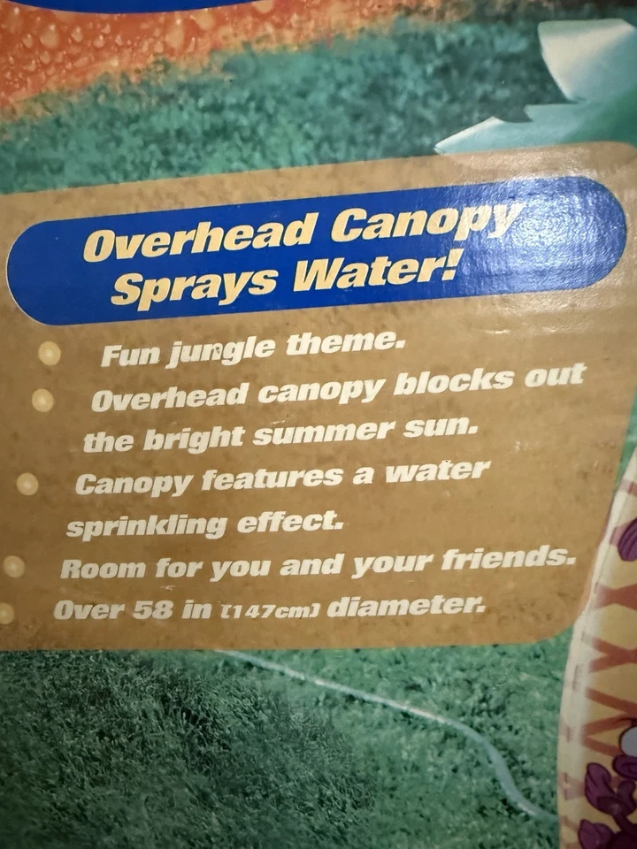 VTG New Banzai Jungle Cruise Canopy Kids Inflatable Pool Palm Tree 58 In Sealed - Image 2 of 4