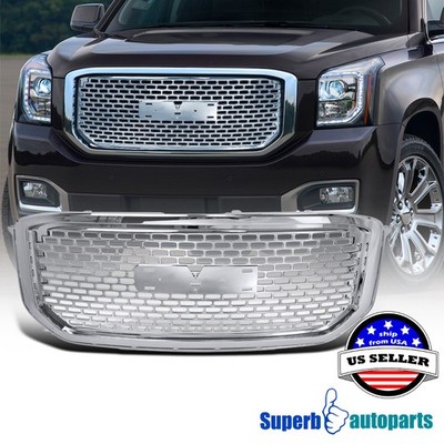 Fits 2015-2020 GMC Yukon Yukon XL Denali Round Hole Style Hood Grille