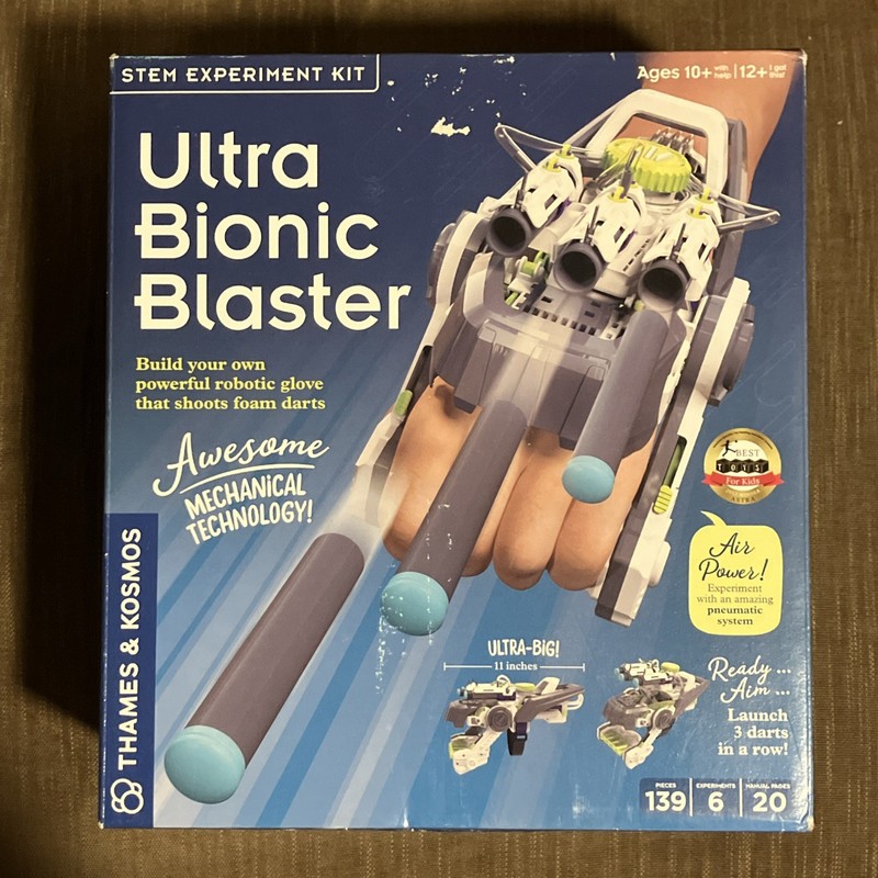 Ultra Bionic Blaster Foam Dart Robotic Glove Mechanical Tech STEM Experiment Kit