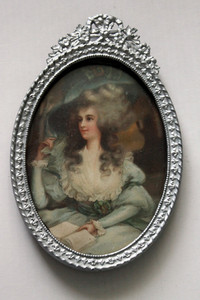 ANTIQUE MINIATURE PORTRAIT  IN ORIGINAL FRAME