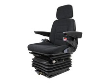 Black Fabric Full Adjustment With Suspension Seat Assembly Fits Universal