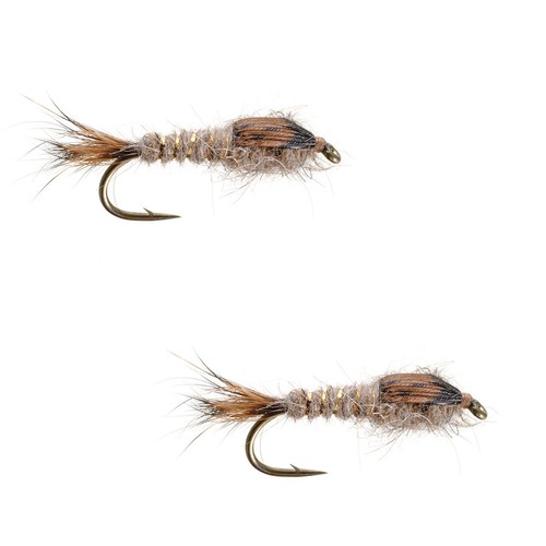 Umpqua Tungsten Gold Ribbed Hares Ear 2 Pack 12