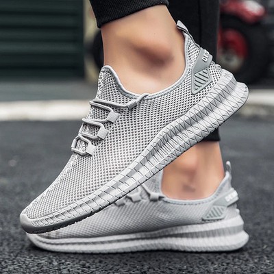 Men's Mesh Breathable Sneakers Lightweight Summer Walking Shoes Trendy Plus Size