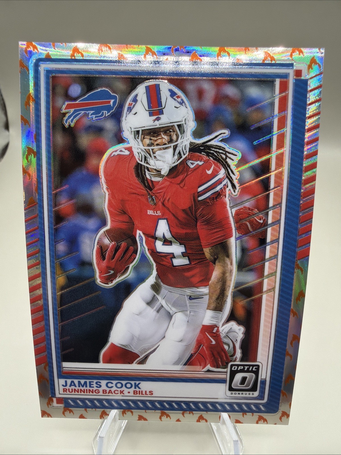 2025 Panini Optic James Cook Fire Emoji SSP Buffalo Bills Case Hit #138!!