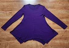 Made by Johnny Purple Tunic Style Stretch Long Sleeve Scoop neck Women's Small