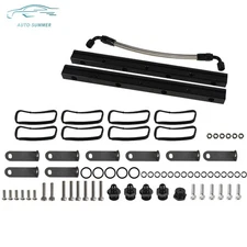 Billet Fuel Rail Kit for LS LS1 LS2 LS3 LS6 Intake Manifold +Hardware Black  ﻿