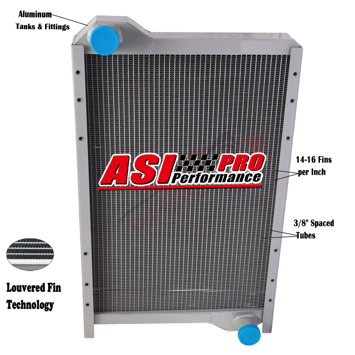 ASI 4 Row 70mm Aluminum Radiator For Tractor Case IH MX180 MX200 MX220 256325A1