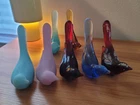 Lot Of 7 Vintage Glass Birds - 5 marked Fenton, 2 unmarked