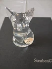 Steuben Glass Fox Hand Cooler 5576 Mint with Box and Bag Numbered Signed