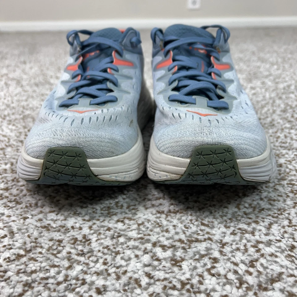 Hoka One One Shoes Womens Size 9.5 Blue Gaviota 4 Wide Running Stability Train - Image 2 of 4