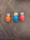 Vintage Little People Figures Lot Of 3 Plastic