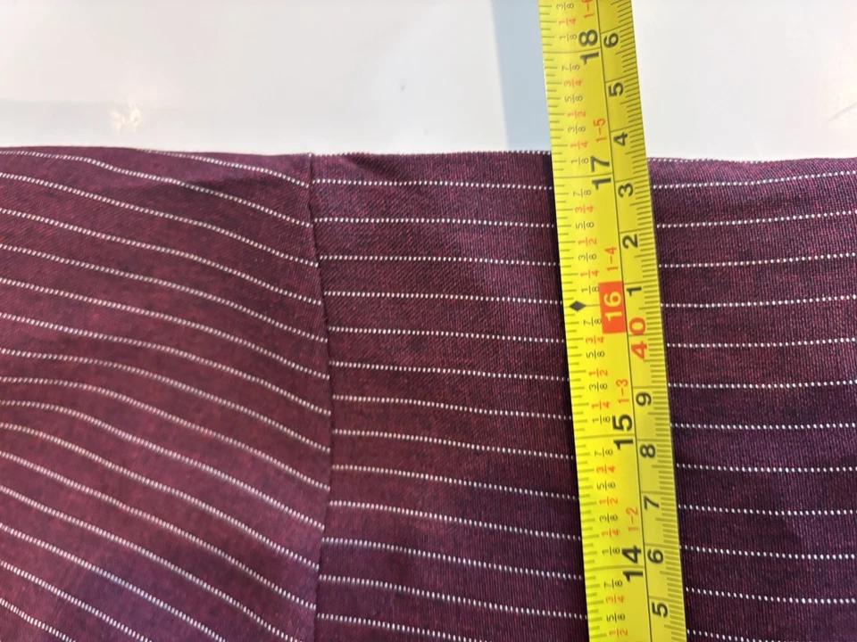 Y2K Mini Babydoll Dress vtg 90s XL zip Burgundy Whimsigoth Grunge 00s Pinstriped - Image 3 of 4