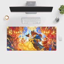 40 90cm1pc Beauty and the Beast XXL Mouse Pad-Non-Slip Rubber Base,High Qual