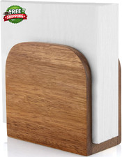 Acacia Wood Napkin Holder for Table, Wooden Upright Napkin Holders for Kitchen
