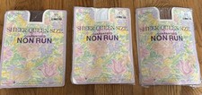 3 Pair Pantyhose Sheer tights NOS Seamless 100 Nylon 3X 4X Vintage 80s