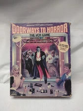 Vtg 1986 Pressman DOORWAYS TO HORROR Halloween VCR Board Game Monster Complete