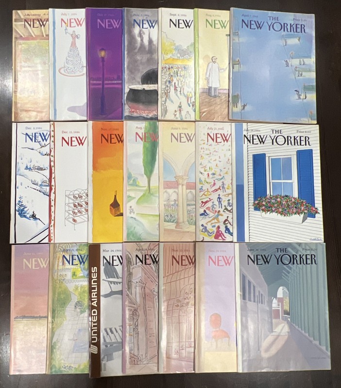 21 Issues Year 1986 The New Yorker Magazine - No Labels