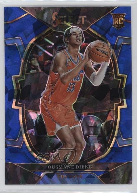 2022 Panini Select Concourse Blue Cracked Ice Prizm Ousmane Dieng Rookie RC 11ds