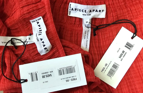 APIECE APART NWT $425 La Loma Smocked Sleeveless Tank Maxi Dress in Chili Red XS - Picture 7 of 8