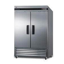 Summit SCFF497 56" Two Section Solid Door Reach-In Freezer, All Stainless Ste...