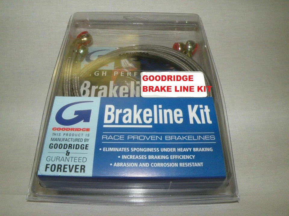 Línea de freno delantero DYNA +4 Goodridge Harley Wide Glide de acero inoxidable FXDWG FXDF Foto 3 de 4