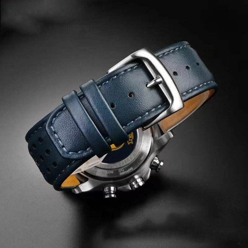 23 MM BLAUES LEDER UHRENARMBAND ARMBAND HERGESTELLT FÜR CITIZEN ECO-DRIVE MIT SCHLIESSE + WERKZEUGE - Bild 9 von 12