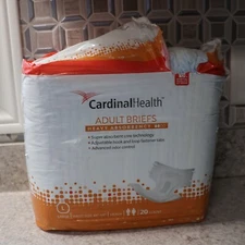 Cardinal Health Adult Briefs-Size Large Heavy Absorbency 20 Count
