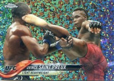 2018 Topps UFC Chrome OVINCE SAINT PREUX #14 Diamond Hot Box Refractor SP