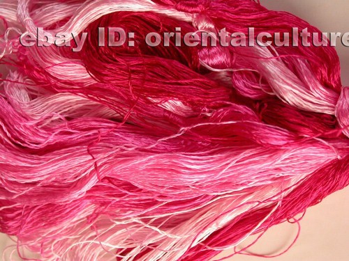 Chinese 100%real natural mulberry silk,hand-dyed embroidery silk floss/thread - Picture 2 of 4