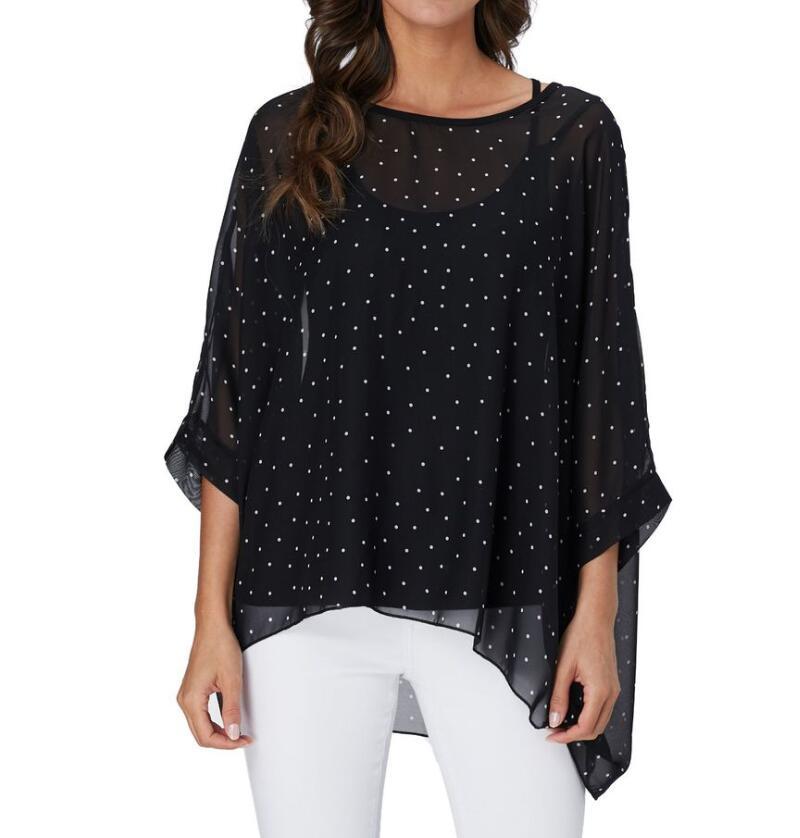 Wunderschne Chiffon Bluse Lagenlook Ebenbild