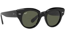 RAYBAN ROUNDABOUT Sunglasses - RB2192 901/31 - Black/Green - NWT