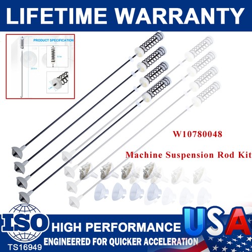 4Pcs W10780048 Suspension Rod For Roper RTW4640YQ & Admiral ATW4675YQ