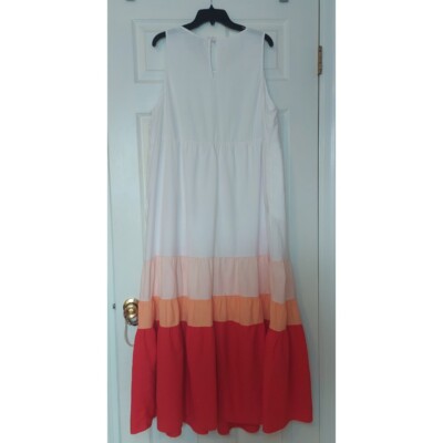 strapless open back dress Plus Size Maxi Dress Ruffle Sleeveless-Rust main image 1