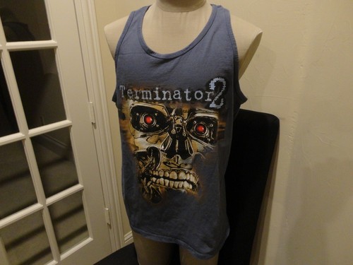 Vtg 2 side Terminator 2 2T-3D Authentic Universal Studios Movie Promo Tshirt XL - Afbeelding 6 van 9