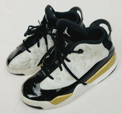 Nike Size 10C Jordan Dub Zero TD Metallic Gold 311072-005 Black White Sneakers